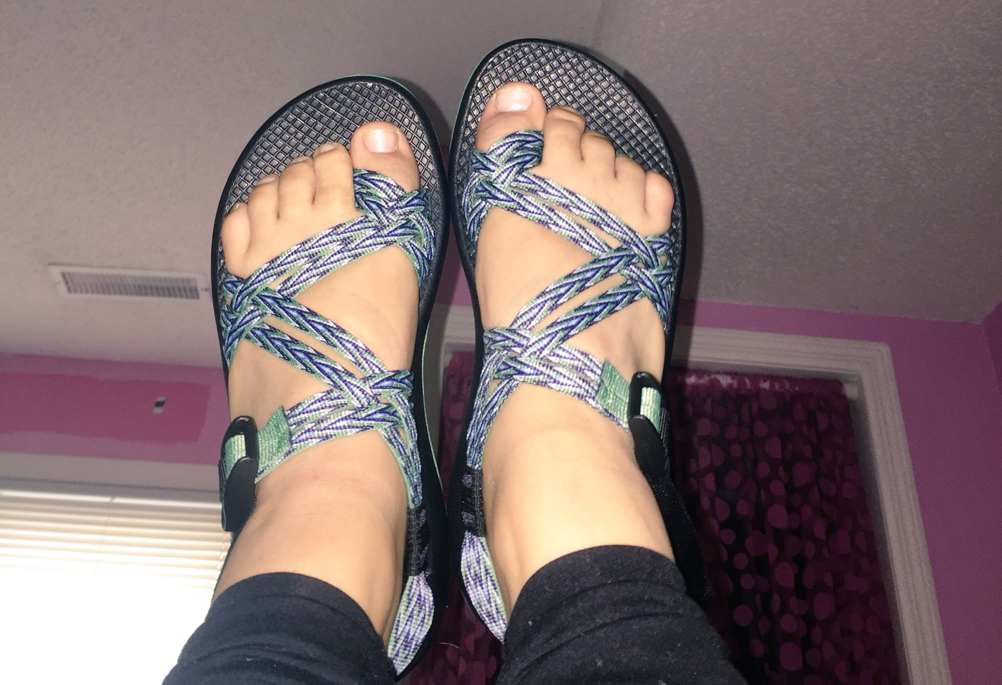 chacos on people's feet
